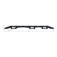 Pemko 1718A Modular Heavy Duty Saddle Threshold, With Fasteners, Mill Finish Aluminum