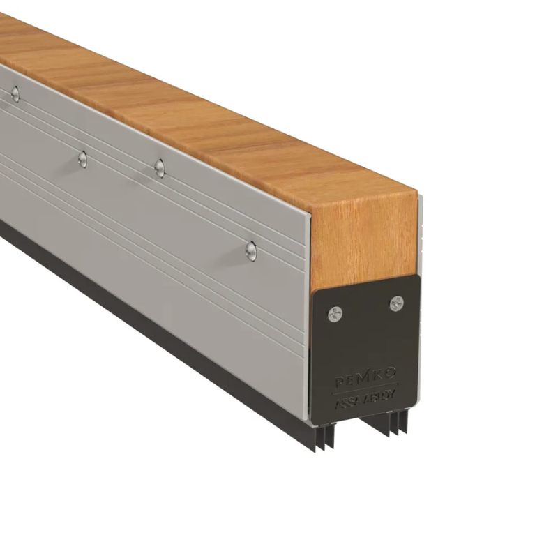 Pemko XG2212-APK773BL Commercial Door Bottom, U-Shaped Shoe, For 1 3/4" Thick Door, Fire Rated, Mill Finish Aluminum