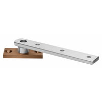 Rixson 128-3/4-LTP center hung pivot set, less top pivot, 612 satin bronze finish with mounting arm and plate