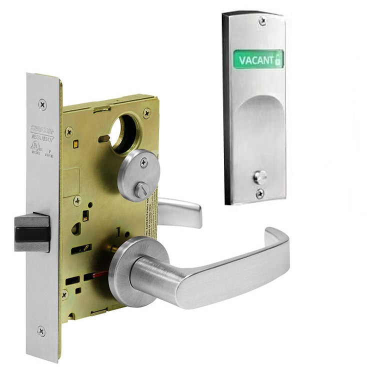 Schlage Series Schlage Series Mortise Locks Satin Chrome Reversible Passage  Door Handle at