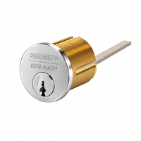 Sargent 34 LA KD Rim Cylinder - LA Keyway, Keyed Different, 6 Pin, US32 Finish