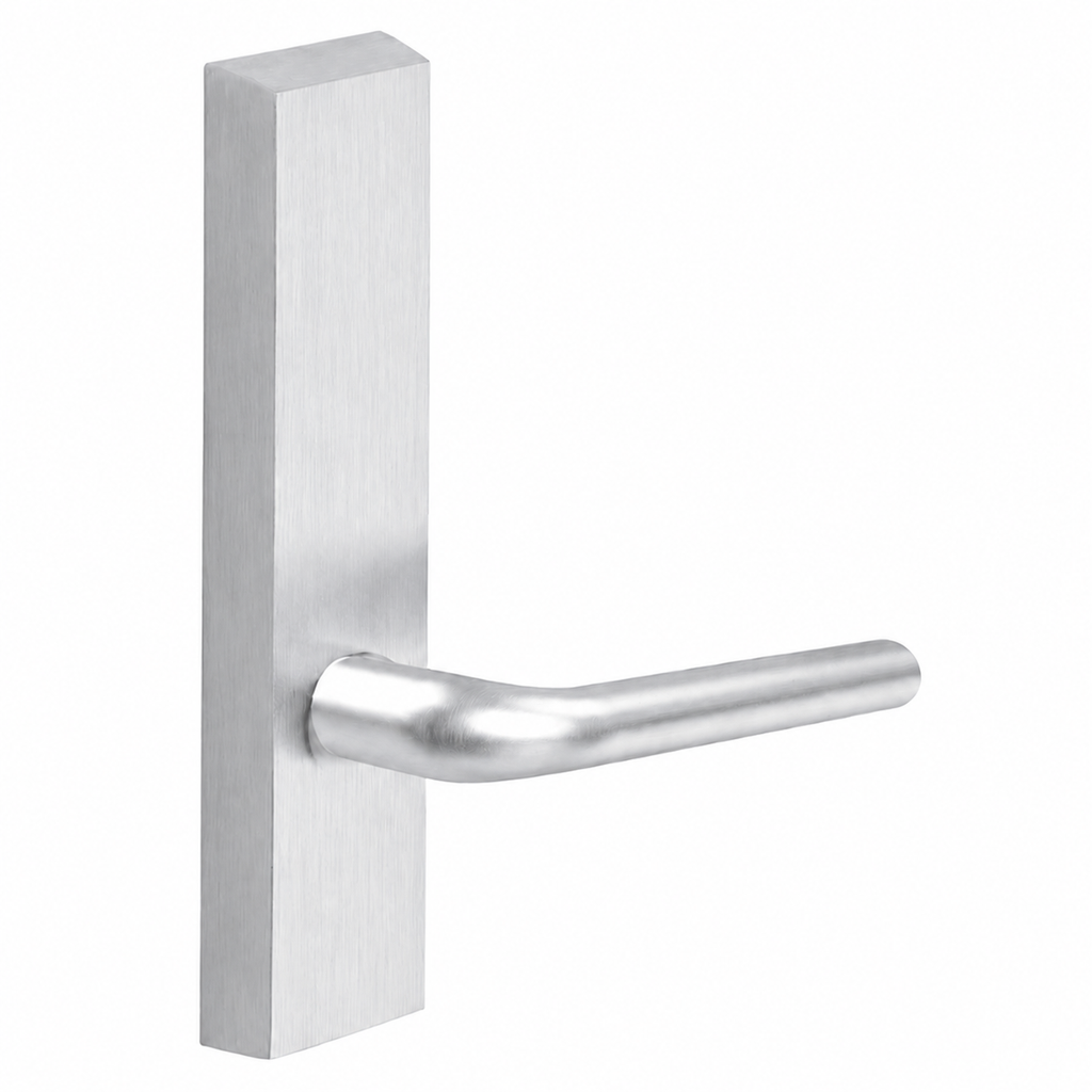 SARGENT 710-ETME dummy lever trim for 80 Series exit devices, satin chrome US26D, rectangular escutcheon