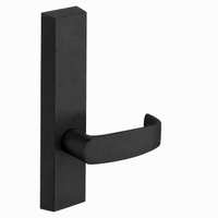 SARGENT 715-8-ETL-BSP exit device trim in black suede powder coat, ET escutcheon with L lever, non-keyed