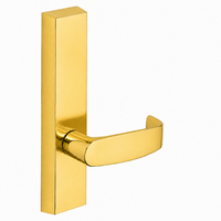 SARGENT 715-8-ETL exit device trim with L lever and rectangular escutcheon, polished brass US3