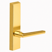 SARGENT 715-8-ETMD exit device trim with MD lever, polished brass US3 finish, rectangular escutcheon