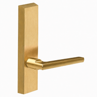 SARGENT 715-8-ETMD US4 exit device ET trim with MD lever, satin brass rectangular escutcheon