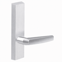 SARGENT 715-8-ETMJ exit device trim with MJ lever, satin chrome US26D, rectangular escutcheon, non-keyed