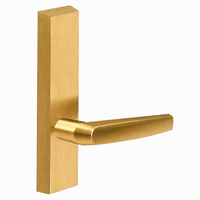 SARGENT 715-8-ETMJ exit device trim, MJ lever on rectangular escutcheon, satin brass US4 finish
