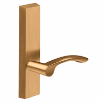 SARGENT 715-8-ETMV exit device trim with MV lever, US10 satin bronze, rectangular escutcheon, non-keyed