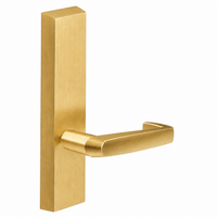SARGENT 715-8-ETNJ exit device trim, NJ lever on rectangular escutcheon, satin brass US4, non-keyed