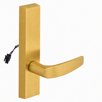 SARGENT 773-8-ETB-12V electrified exit trim with B lever, satin brass US4 rectangular escutcheon