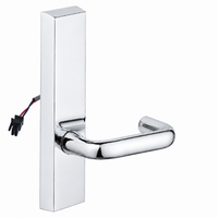 SARGENT 773-8-ETJ-24V US26 electrified exit device trim with J lever, polished chrome escutcheon, no cylinder