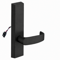 SARGENT 773-8-ETL-12V-BSP electrified exit trim with L lever, black suede powder coat, rectangular escutcheon