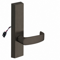 SARGENT 773-8-ETL-12V electrified exit trim with L lever, US10B dark bronze rectangular escutcheon