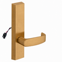 SARGENT 773-8-ETL-24V-US10 electrified exit trim with L lever, satin bronze finish, rectangular escutcheon