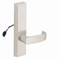 SARGENT 773-8-ETL-24V-US15 electrified exit trim with L lever, satin nickel finish, rectangular escutcheon