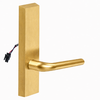 SARGENT 773-8-ETME-24V electrified exit trim with ME lever, satin brass US4, rectangular escutcheon