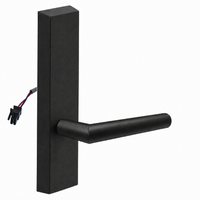 SARGENT 773-8-ETMI-12V-BSP electrified exit device trim, black suede powder coat, MI lever on rectangular escutcheon