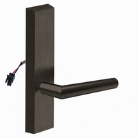 SARGENT 773-8-ETMI-12V-US10B electrified exit device trim with MI lever, dark bronze finish, rectangular escutcheon