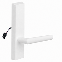 SARGENT 773-8-ETMI-12V-WSP electrified exit trim, white suede powder coat, MI lever, rectangular escutcheon