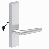 SARGENT 773-8-ETMI-24V-US26D electrified exit trim with MI lever, satin chrome rectangular escutcheon
