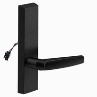 SARGENT 773-8-ETMJ-24V-BSP electrified exit device trim in BSP black suede, MJ lever on rectangular escutcheon