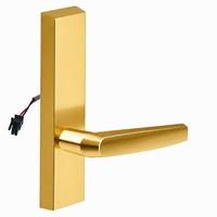 SARGENT 773-8-ETMJ-24V-US3 electrified exit device ET trim with MJ lever, polished brass, rectangular escutcheon