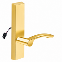 SARGENT 773-8-ETMV-12V-US3 electrified exit trim with MV lever, polished brass finish, rectangular escutcheon