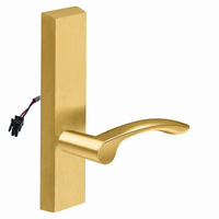SARGENT 773-8-ETMV electrified exit device trim with MV lever, satin brass US4 finish, no cylinder