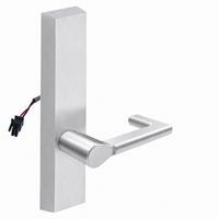 SARGENT 773-8-ETND-24V US26D electrified exit trim with ND lever, satin chrome rectangular escutcheon