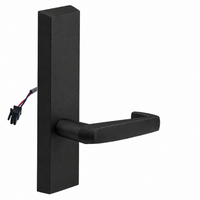 SARGENT 773-8-ETNJ-12V-BSP electrified exit device trim, NJ lever on rectangular escutcheon, black suede finish