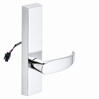 SARGENT 773-8-ETP-12V US26 electrified exit trim with P lever, polished chrome rectangular escutcheon