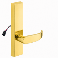 SARGENT 773-8-ETP-24V electrified exit trim with P lever, polished brass US3, rectangular escutcheon