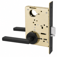 Sargent LC-8204-LNMD Storeroom or Closet Mortise Lock, MD Lever, LN Rose, Field Reversible, Less Cylinder