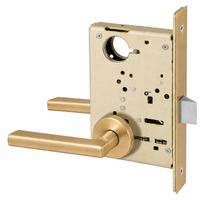 Sargent 8215-LNMD US10 satin bronze passage/closet mortise lock with MD lever and LN rose, field reversible