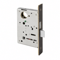 Sargent 8225 US10BE dormitory/exit mortise lock body with dark oxidized bronze faceplate and latch bolt