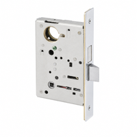 Sargent 8225 US26 mortise lock body only, bright chrome finish, dormitory/exit function with faceplate and latch