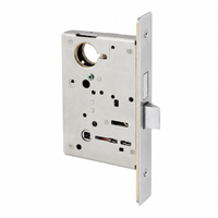 Sargent 8225 US32D satin stainless mortise lock body, dormitory/exit function with faceplate and latch