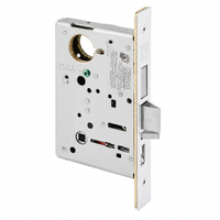 Sargent 8243 US26 apartment corridor mortise lock body, bright chrome finish with latch and deadbolt