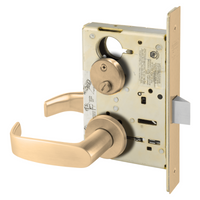 Sargent 8265-LNL Privacy Bedroom or Bath Mortise Lock, L - Lever, LN - Rose, Field Reversible, Grade 1