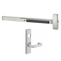 Sargent 8804-G-ETJ-LC US32D satin stainless rim exit device with ETJ lever trim, night latch, less cylinder