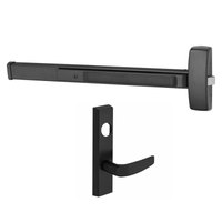 Sargent 8804-J-ETB-BSP-LC black rim exit device with ETB lever trim, night latch, less cylinder