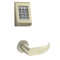 Sargent KP-8278-LNP Keypad Mortise Lock, Entry Key Override, No Deadbolt, Less Cylinder, LN-Rose, P-Lever, Field Reversible