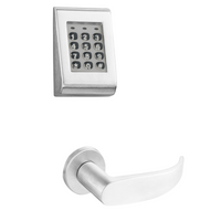 Sargent KP-8278-LNP Keypad Mortise Lock, Entry Key Override, No Deadbolt, Less Cylinder, LN-Rose, P-Lever, Field Reversible