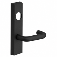 SARGENT LC-704-ETJ-BSP exit device trim with J lever, black suede powder coat, rectangular escutcheon