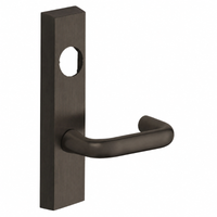 SARGENT LC-704-ETJ-US10B exit device trim with J lever, dark bronze finish, rectangular escutcheon, less cylinder