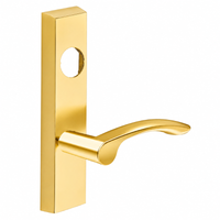 SARGENT LC-704-ETMV-US3 exit device trim with MV lever, polished brass escutcheon, less cylinder