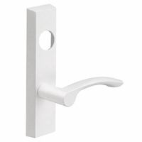 SARGENT LC-704-ETMV exit device trim, white suede powder coat, rectangular escutcheon with MV lever
