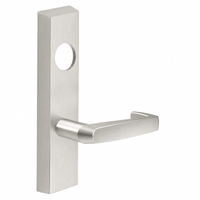 SARGENT LC-704-ETNJ-US15 exit device trim with NJ lever, satin nickel finish, rectangular escutcheon, less cylinder