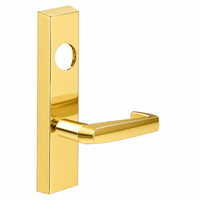 SARGENT LC-704-ETNJ-US3 exit device trim, polished brass escutcheon with NJ lever, less cylinder
